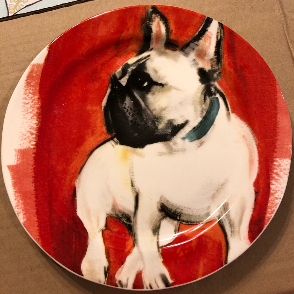 Anthropologie French Bulldog Plate